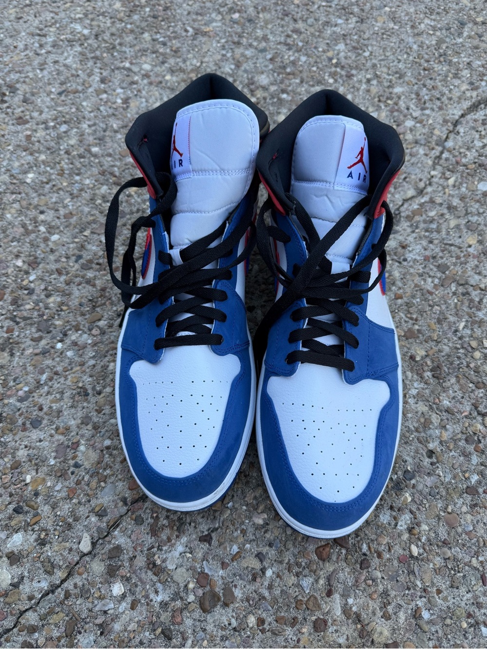 Jordan Men’s High-Top Sneakers - White / Blue / Black